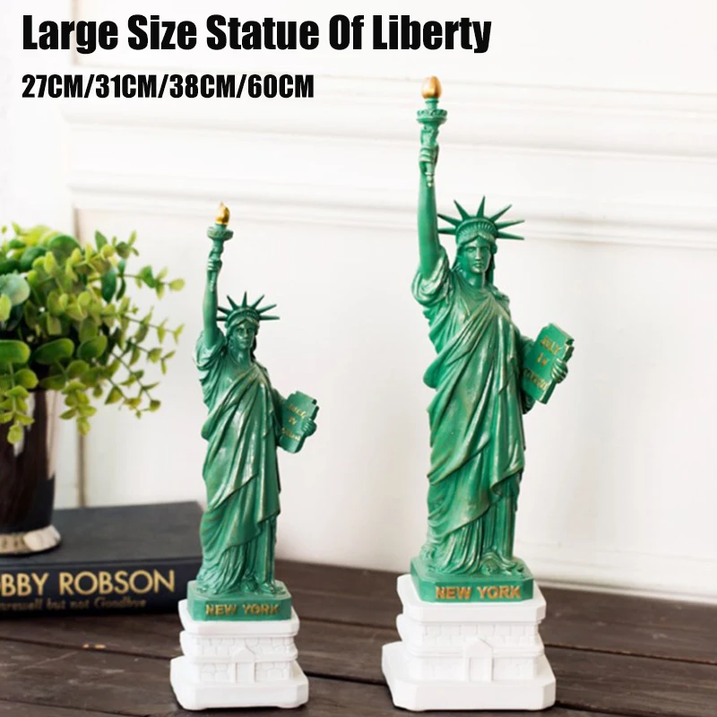 

27-60cm Large Size Resin Statue of Liberty New York Landmark Building Tourist Souvenir Home Room Office Decoration Accessories