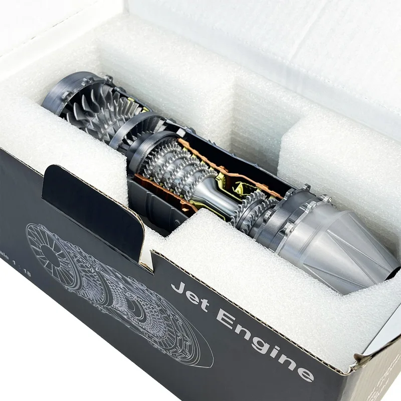 Modelo de motor de jato de combate j20 impresso em 3d, modelo de aeronave elétrica, kit de brinquedo de construção de motor turbojet