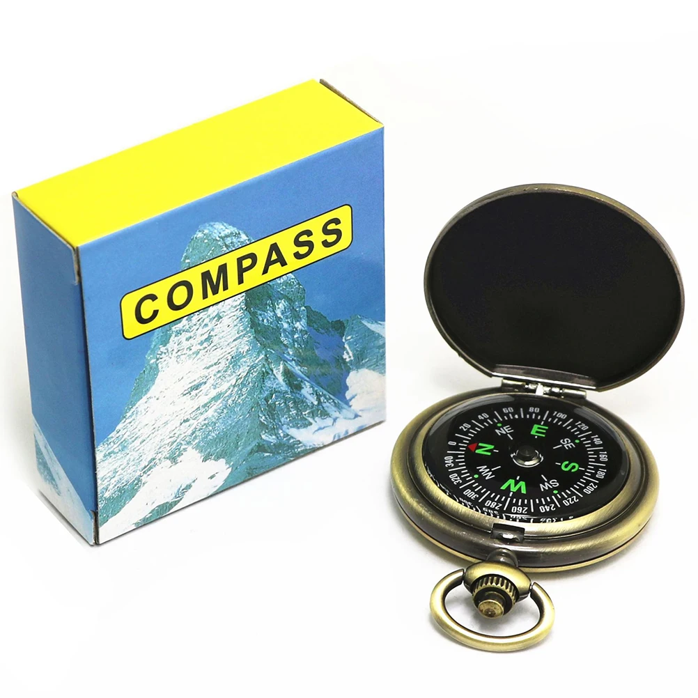 

Pocket Watch Compass Functional for Outdoor Activities Vintage Metal Useful Endurable