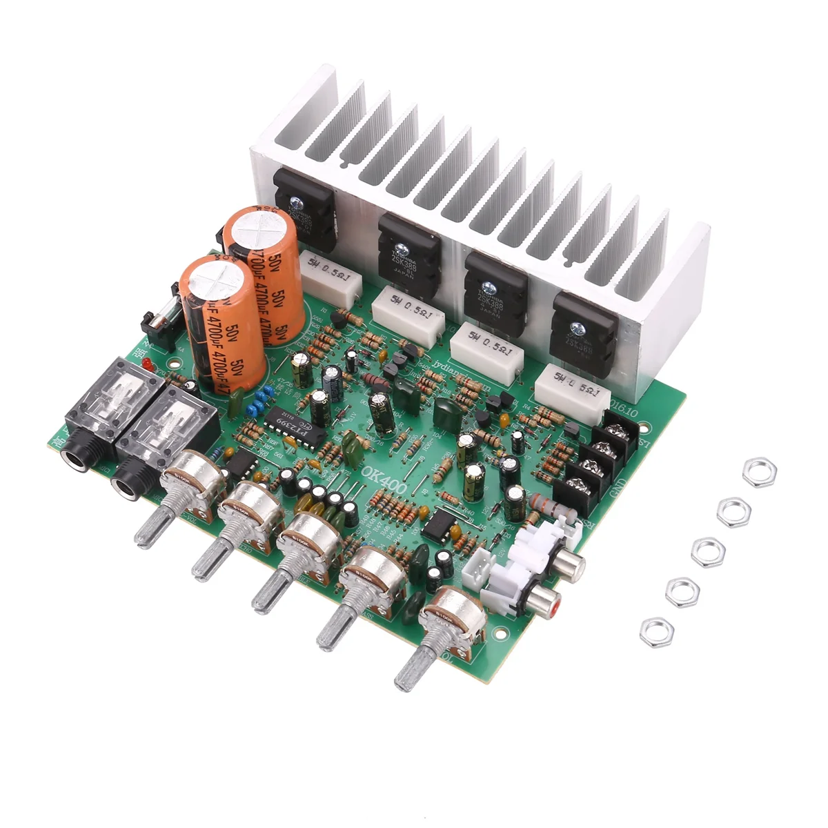 Audio Amplifier Board Hifi Digital Reverb Power Amplifier 250W X 2 2.0 Audio Preamp Rear Amplification With Tone Control E3-004