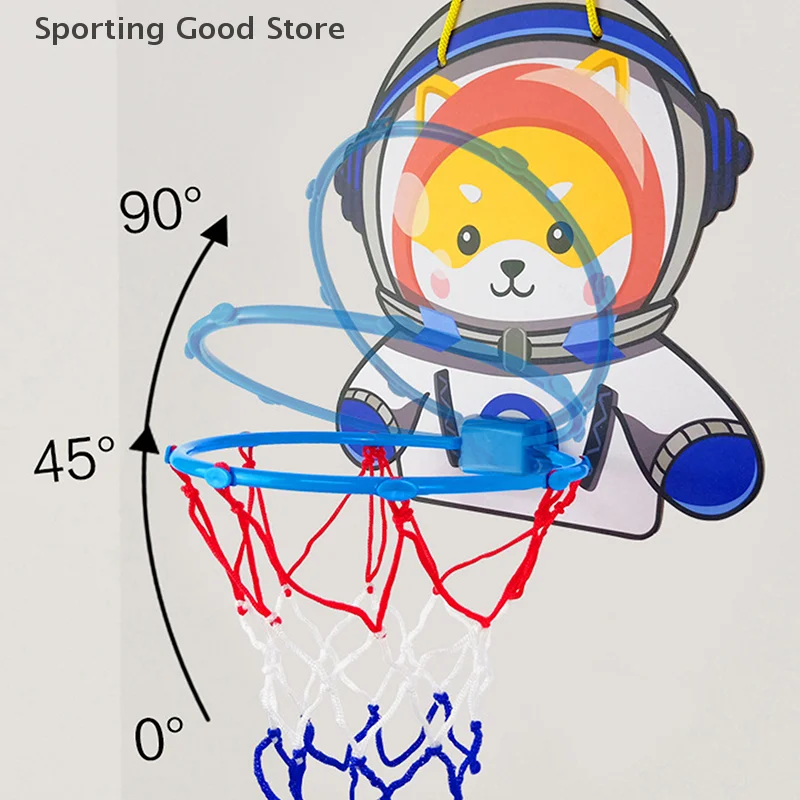 Soportes de baloncesto ajustables para niños, cesta de tiro con forma de animales de dibujos animados, juego de mesa de entrenamiento deportivo para interiores y exteriores
