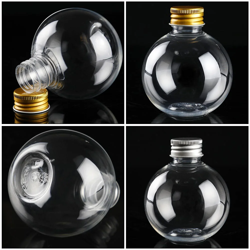 20 Uds. Botella de plástico transparente para manualidades, botellas de bombillas de viaje, contenedor rellenable transparente de 800x650x650cm