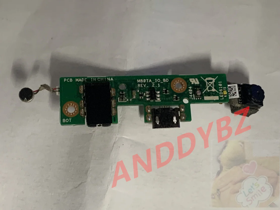 Used Original For Asus VivoTab Note 8 M80TA USB Charger Audio Board M80TA_IO_BD TESED OK