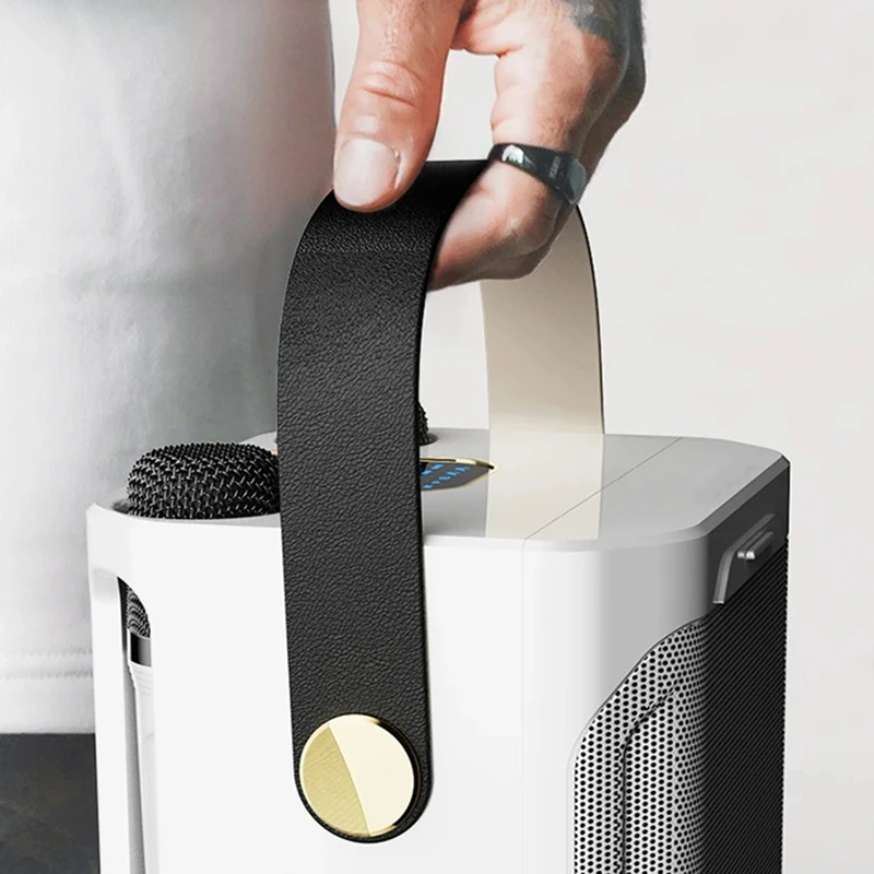 ABSQ-مكبر صوت كاريوكي عالي الطاقة مزود بتقنية البلوتوث ومضخم صوت لاسلكي محيطي 360 درجة مع ميكروفون مزدوج