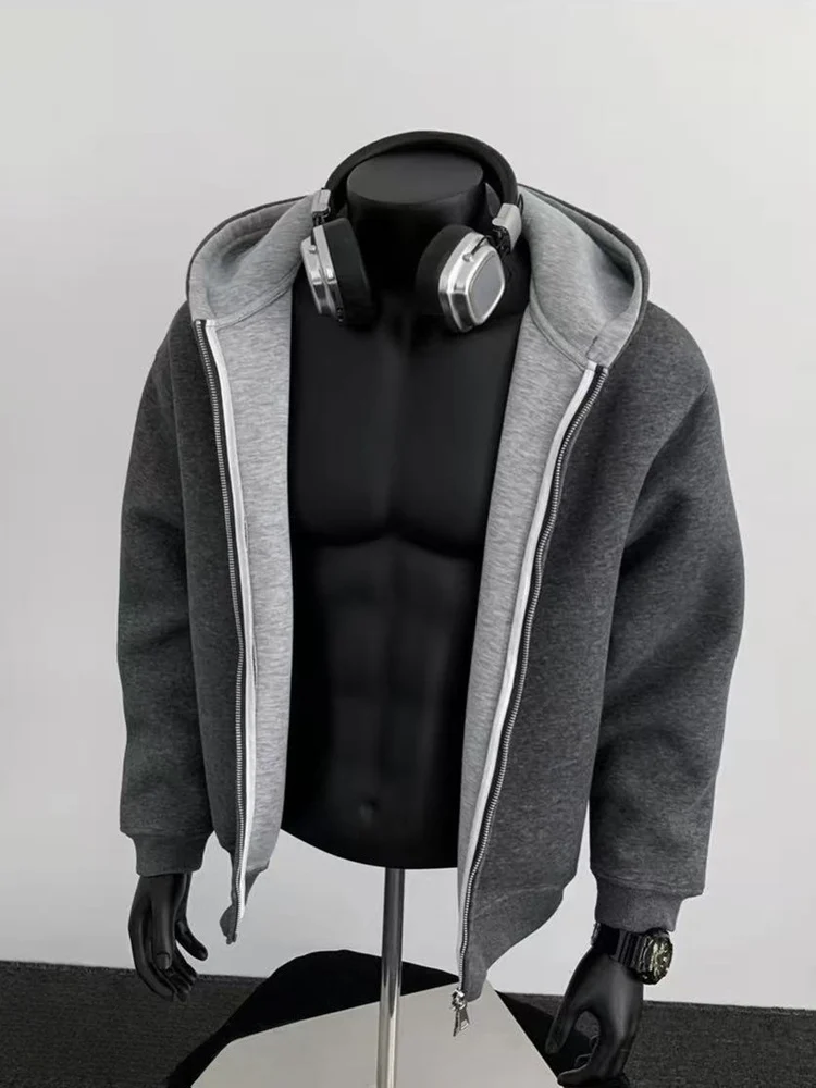 

Мужская толстовка Spring Fashion Heavyweight: повседневная, с длинным рукавом, в стиле колор-блок, свободного кроя, универсальная, для уличной моды