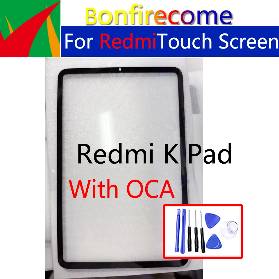 New For Xiaomi Redmi K Pad Touch Screen Panel Tablet Front Outer LCD Glass Lens With OCA Replacement