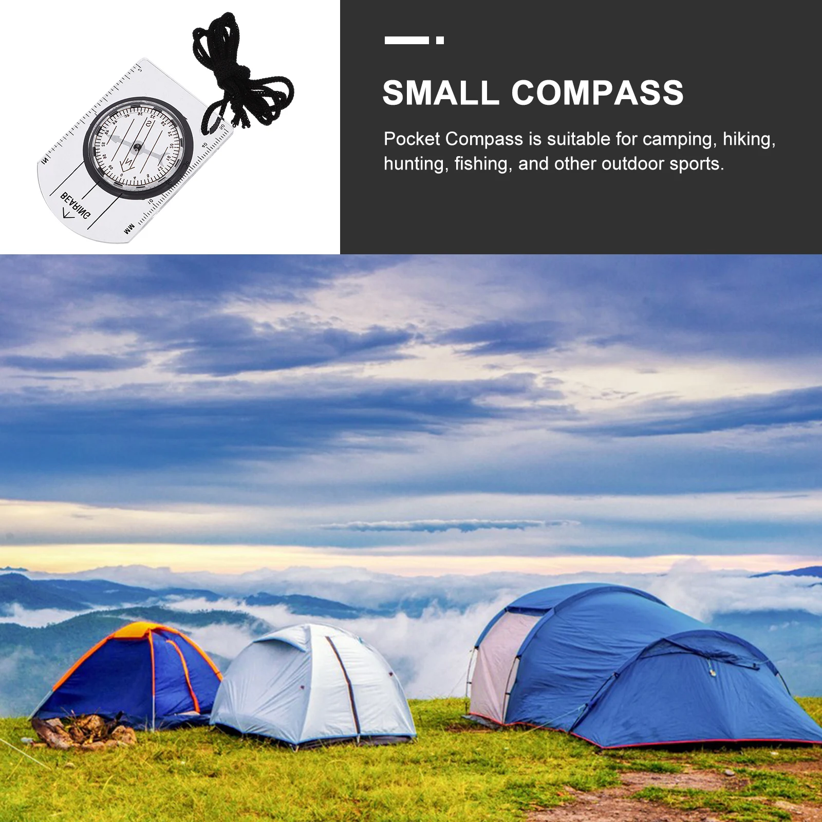 

4Pcs Small Compass Compact Travel Navigation Tool for Outdoor Sports Hiking Hunting Fishing Survival Gear Lightweight Pocket