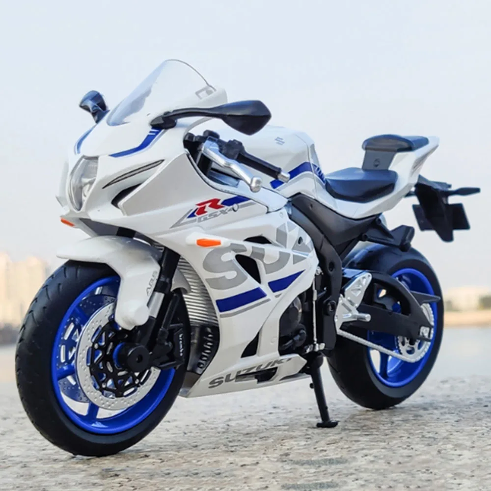 1:12 SUZUKI GSX-R1000 BMW R1250 GS motos modèles en alliage jouets voitures roue Absorption des chocs véhicules miniatures modèle ornement