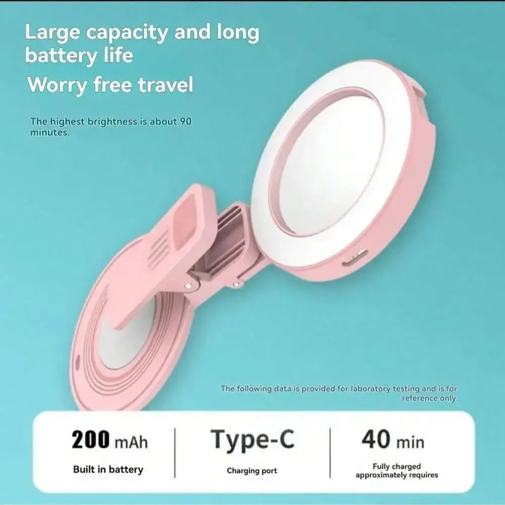 فلاش هاتف LED قابل لإعادة الشحن - ضوء سيلفي بمشبك لمكياج ومؤتمرات الفيديو والكمبيوتر المحمول iPhone iPad