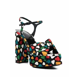 2025 Summer New Thick Bottom Water Platform Thick High Heel Women's Sandals European and American Sexy Fashion Sandals