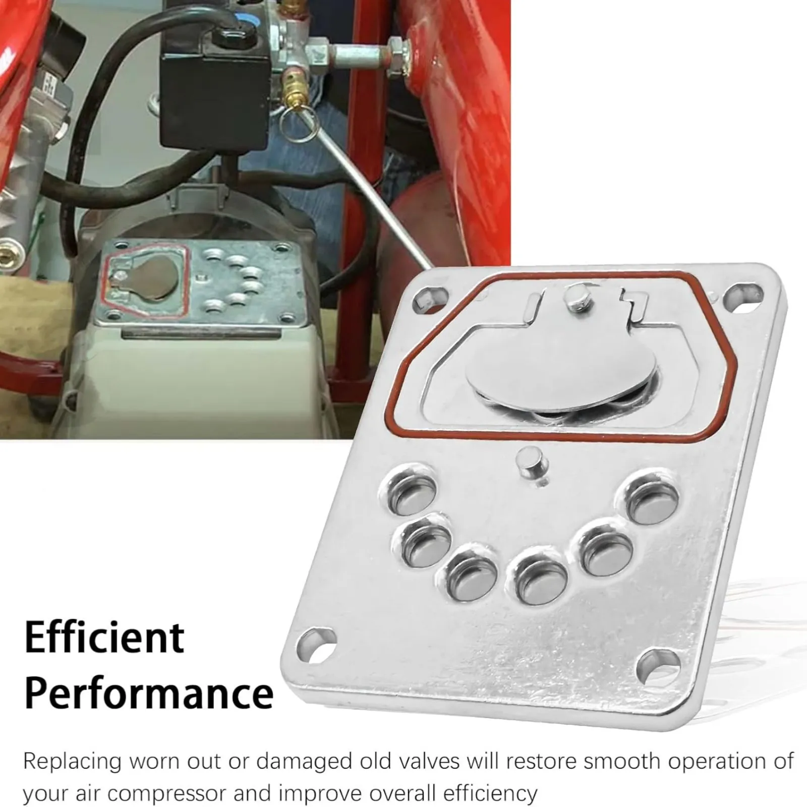 Air Compressor Valve Plate Replacement Steel+Aluminum for Craftsman Dewalt Porter Cable, Oil-less Direct Fit Z-AC-0032