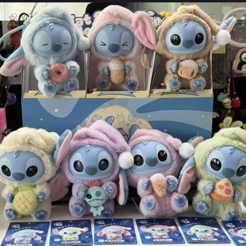 

Authentic Disney Stitch Blind Box Vinyl Figure Display Piece Even When Tired You Want To Take A Bite Collectible Toy