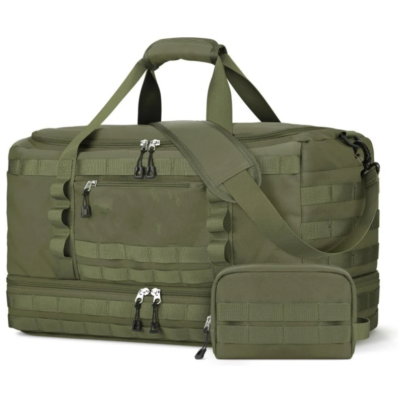 Tactical Gym Fitness Sports Bag Separate Shoes Compartment Travelling Camping Hiking Handbag Large Capacity Wet Pocket Tote