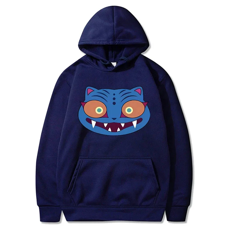 Disfraz de KPop Demon Hunters Derpy Tiger, Sudadera con capucha para Cosplay, jersey de Halloween para chicas jóvenes, Tops de Halloween para niñas KPDH Blue Tiger Huntrix