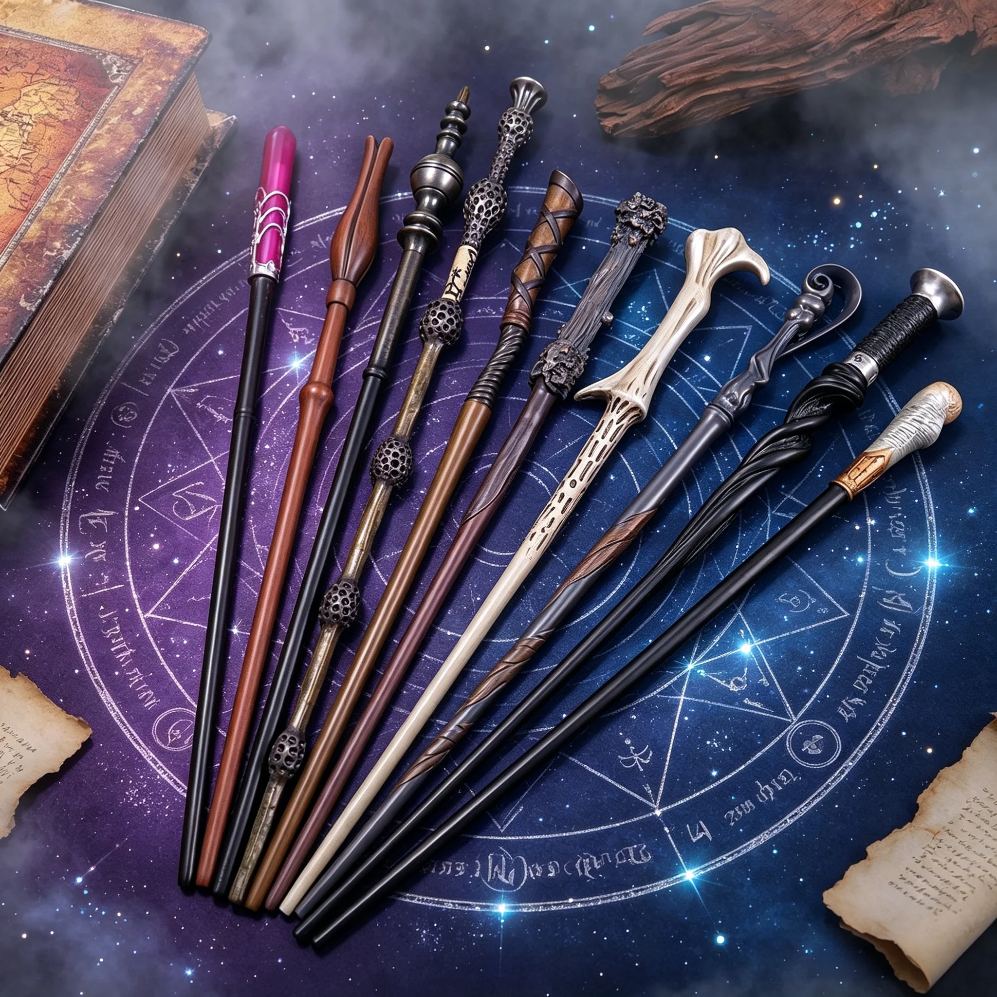 Resin Magic Wand With Metal Core Hermione Luna Magic Stick Halloween Cosplay Role Playing Costume Prop Fan Gift