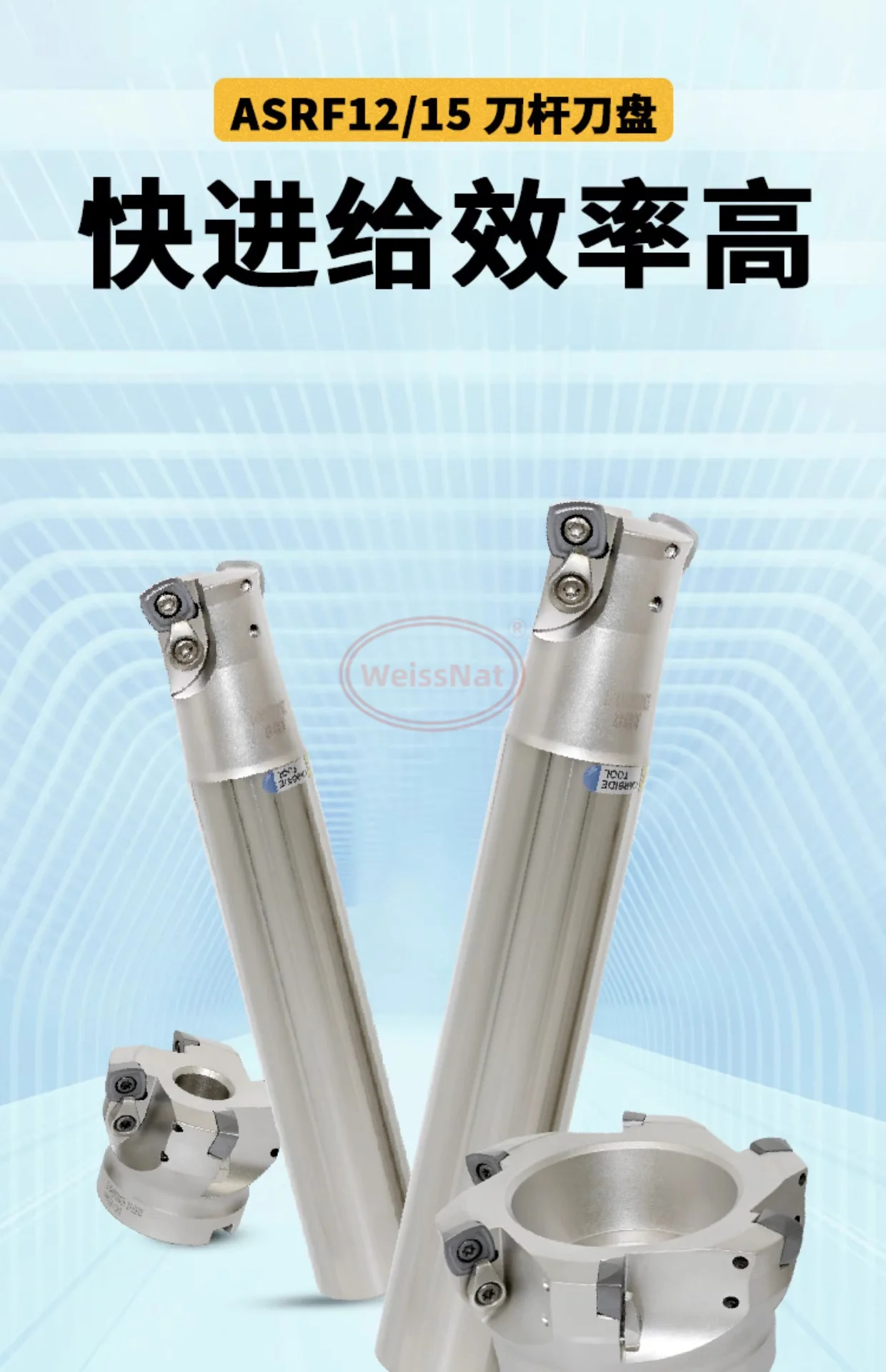 Portautensili per disco fresa ASRF12 ASRF15 per inserto in metallo duro SDMT1205