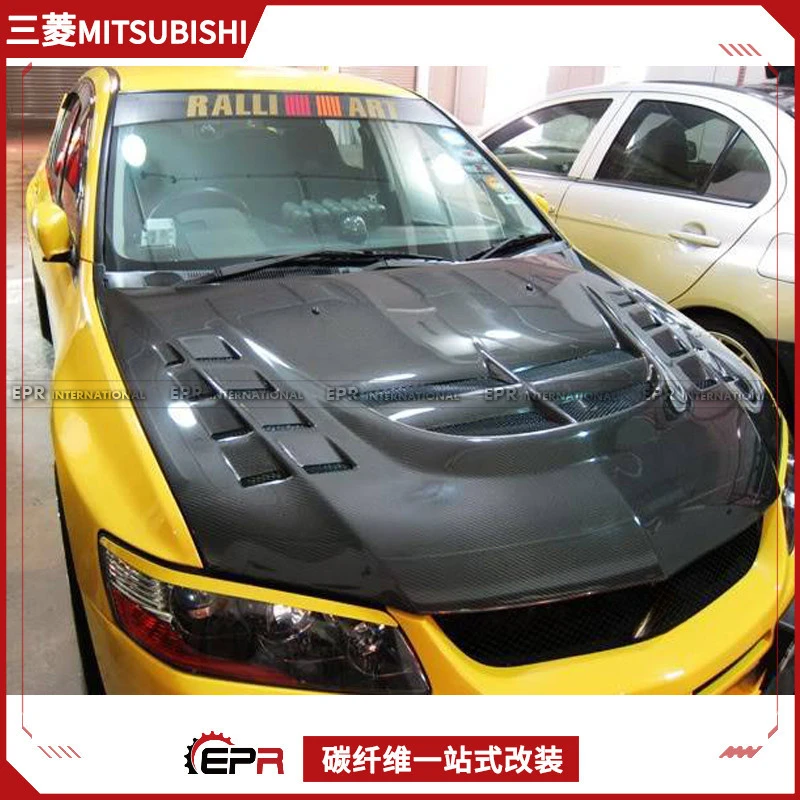 SAAR Suitable for Mitsubishi Evolution Modification VCII Model Evo8 9 Carbon Fiber Engine Hood Engine Cover