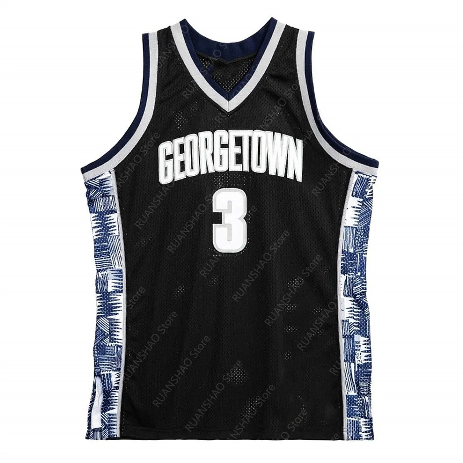 2024 Summer Basketball Uniform MenWomen Vintage Jersey Vests Large Size Georgetown Vintage Big Logo Print Trendy Casual Top