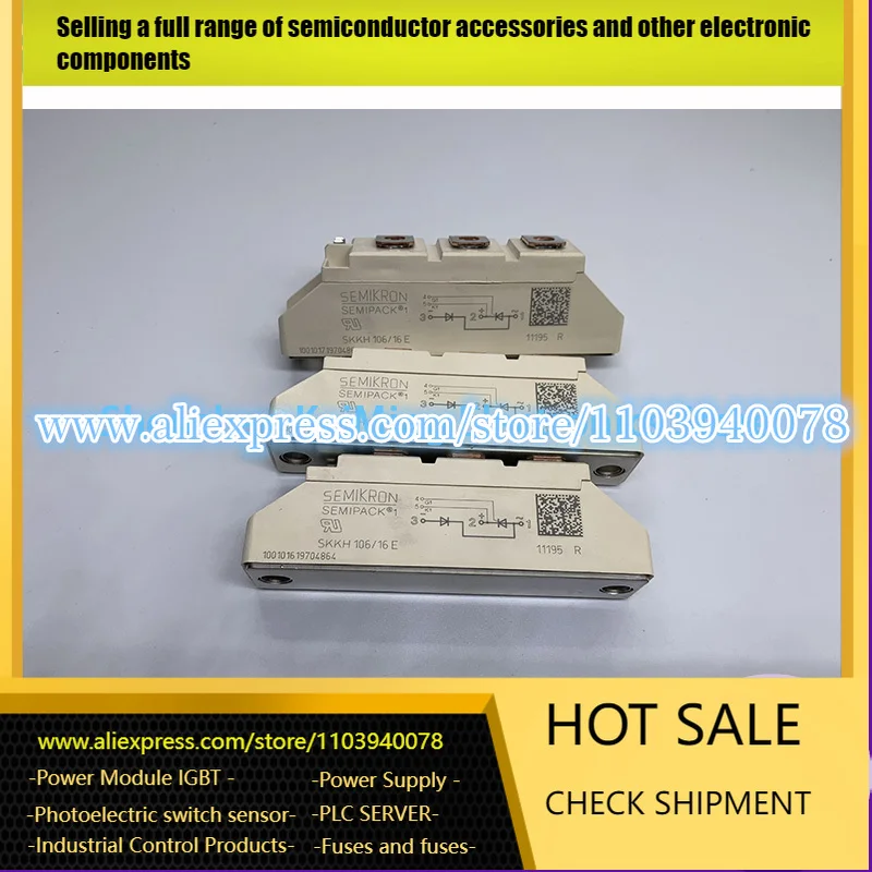 

Новые модули тиристорных диодов SKKT106 18E SKKH106 14E SKKH92 12E SKKT172 17E SKKT132 16E SKKD162 22H4