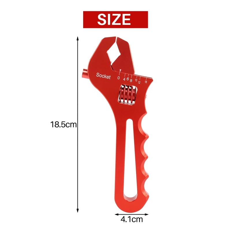 Adjustable Wrench, An Wrench, Aluminum Wrench Hose Fitting Tool Aluminum Spanner AN3-AN16-N30R