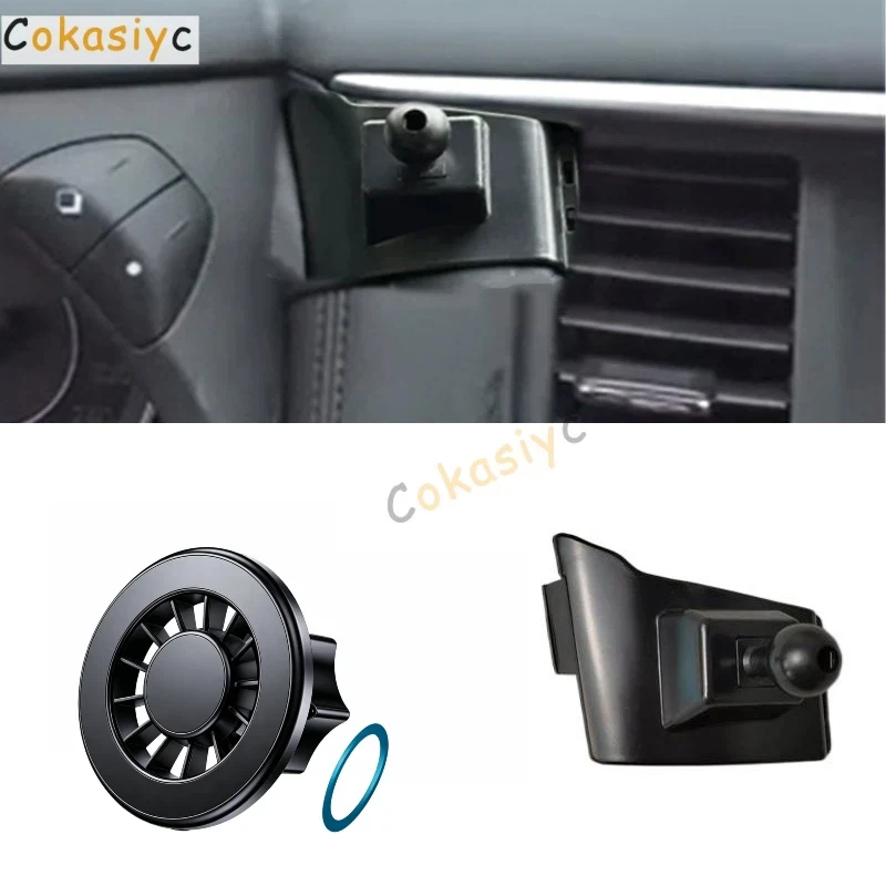 1Set ABS Plastic Material For 2012-2021 Nissan patrol Y62 Special Car Magnetic Phone Holder Fixed Bracket Stand Mobile