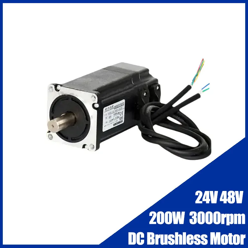 

BLDC 60mm Brushless 300W DC Motor 3000rpm 24V 48V D-Type/Keyway Square Flange 60 mm