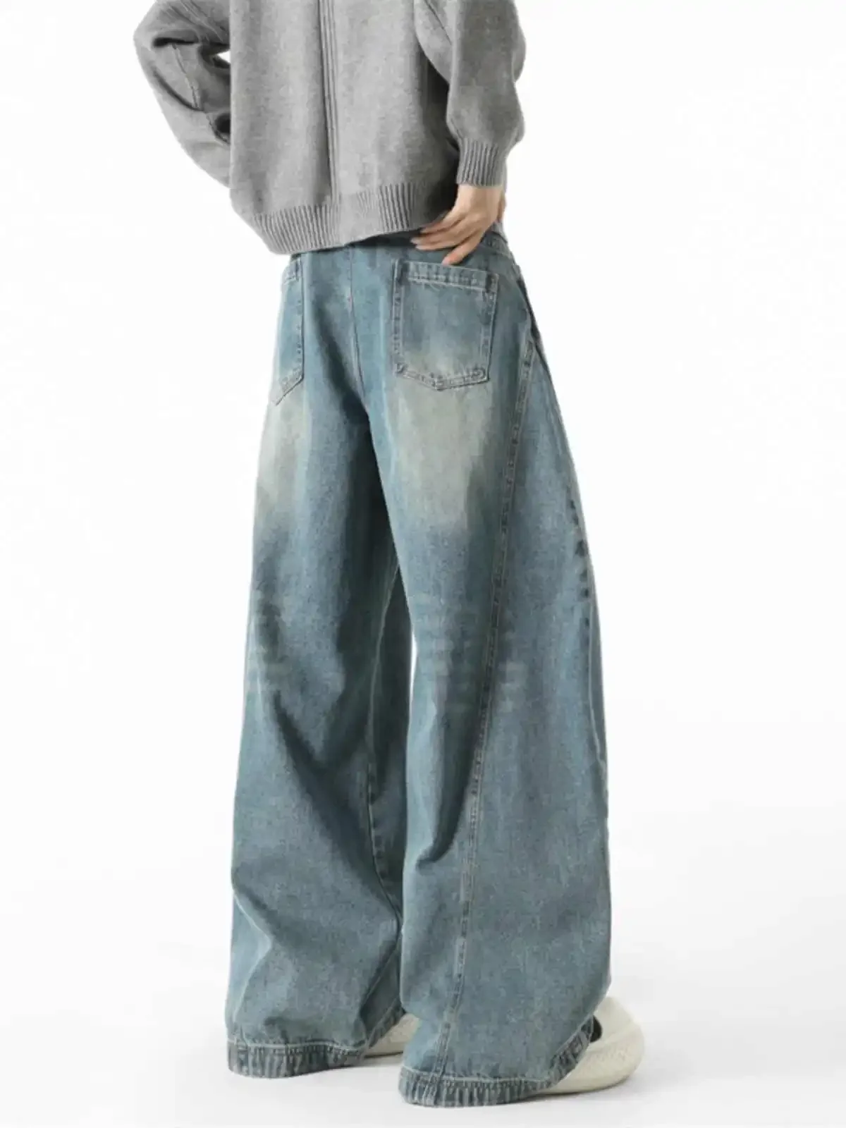 Femmes bleu Y2k Jean japonais années 2000 Style couteau courbé Jean pantalon 90s Vintage Harajuku Hip Hop Baggy Denim pantalon vêtements 2025