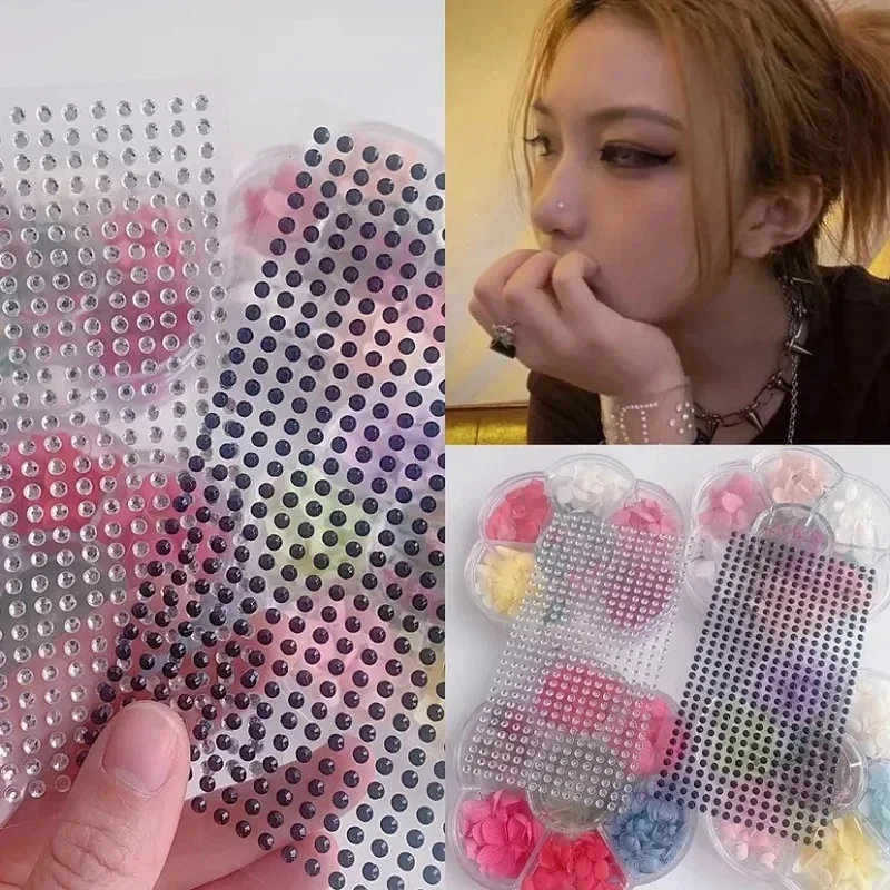 1/3sheets Rhinestone Face Sticker Bright Face Jewelry Diamonds Festivals Accessories on Face Stones for Makeup Crystals