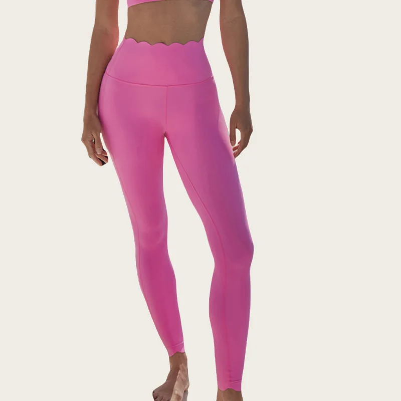

Women's Yoga Lace Long Pants Nude Feel Tight Hip-Lifting Slimming Sports Pants Gym Leggings Workout Cycling and Jogging Pants