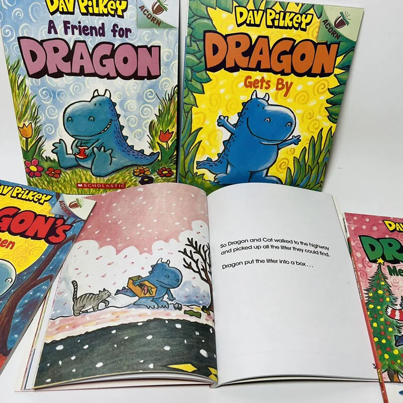 5 Bücher Bilder bücher in Englisch Fett Dinosaurier Geschichten bücher in Englisch Früher ziehung 3-6 Jahre alte Lesebücher für Kinder