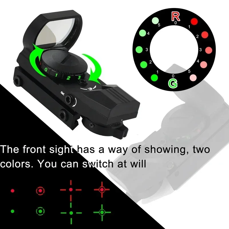 Mirino tattico Red Dot regolabile Combo mirino reflex ottico collimatore Glock cannocchiale da puntamento Cross Hunting Airsoft mirino