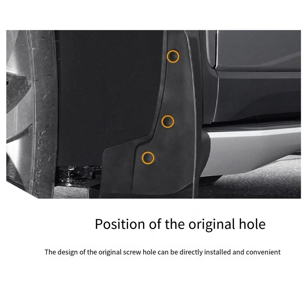 Car Splash Guards Mud Flaps for Ford Escape Kuga II 2013-2019 Front and Rear Set Black Plastic 1800160 5236408