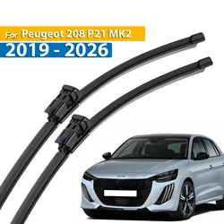 Erick's Wiper LHD Front Wiper Blades For Peugeot 208 P21 MK2 2019 - 2026 Windshield Windscreen Window Car Rain Brushes 24''+16''