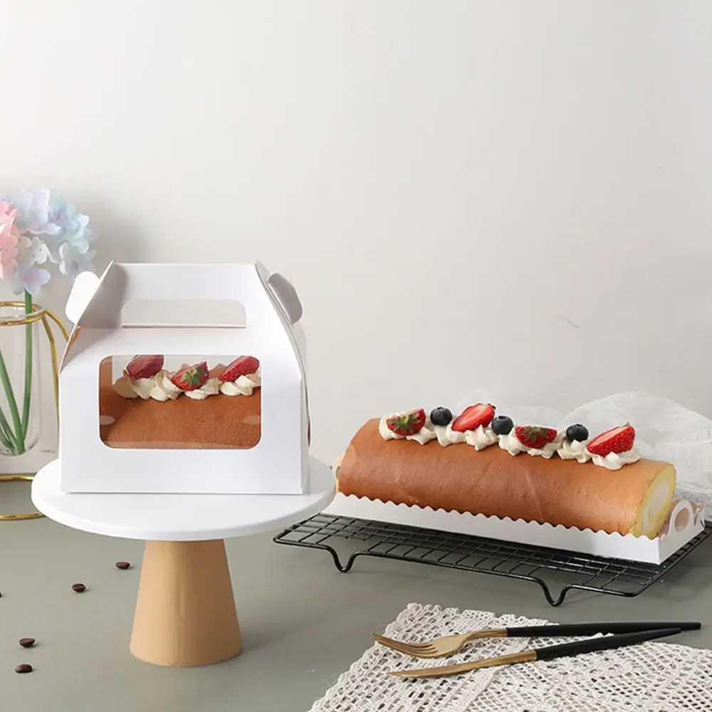 

Full Roll Half Roll Birthday Party Wedding With Window Pie Bakery Box Cake Packaging Box Baking Tools Chocolates Paper Box