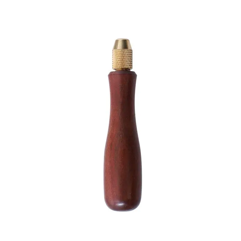 Wood File Handle Wooden Handles With Brass Collet Chuck For Small Files Accessories DIY Metal And Jade Polishing