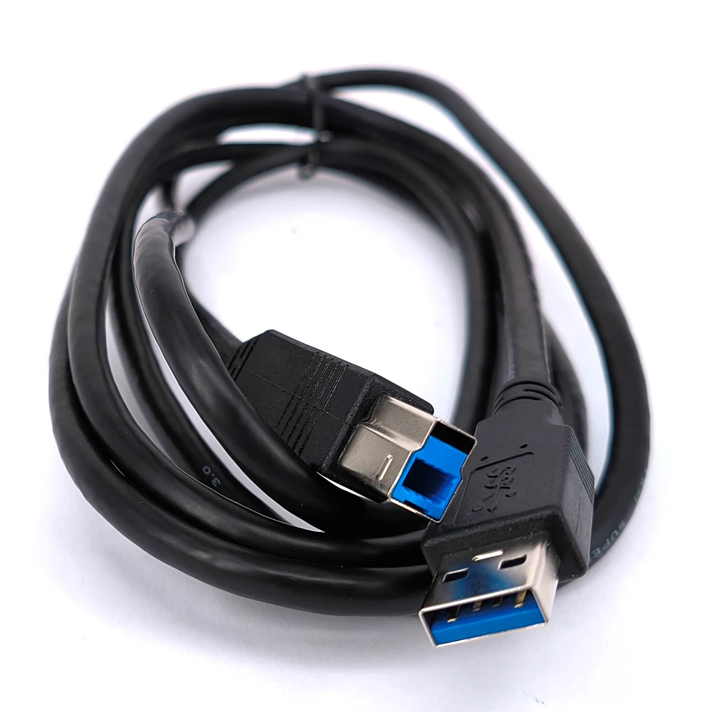 สาย3.0 USB ความเร็วสูงชนิด A ถึง B ชายสายซิงค์ข้อมูลสายเครื่องพิมพ์2เมตรสำหรับ HP Canon Lexmark Samsung CyberPower Dell ฮาร์ดไดรฟ์