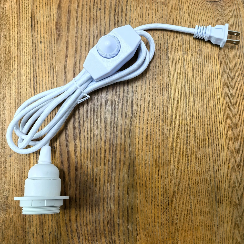 US 2 Prong Plug Power Cords With Inline Switch Screw Bulb Holder Light Socket For Lantern Hanging Light Table Lamp
