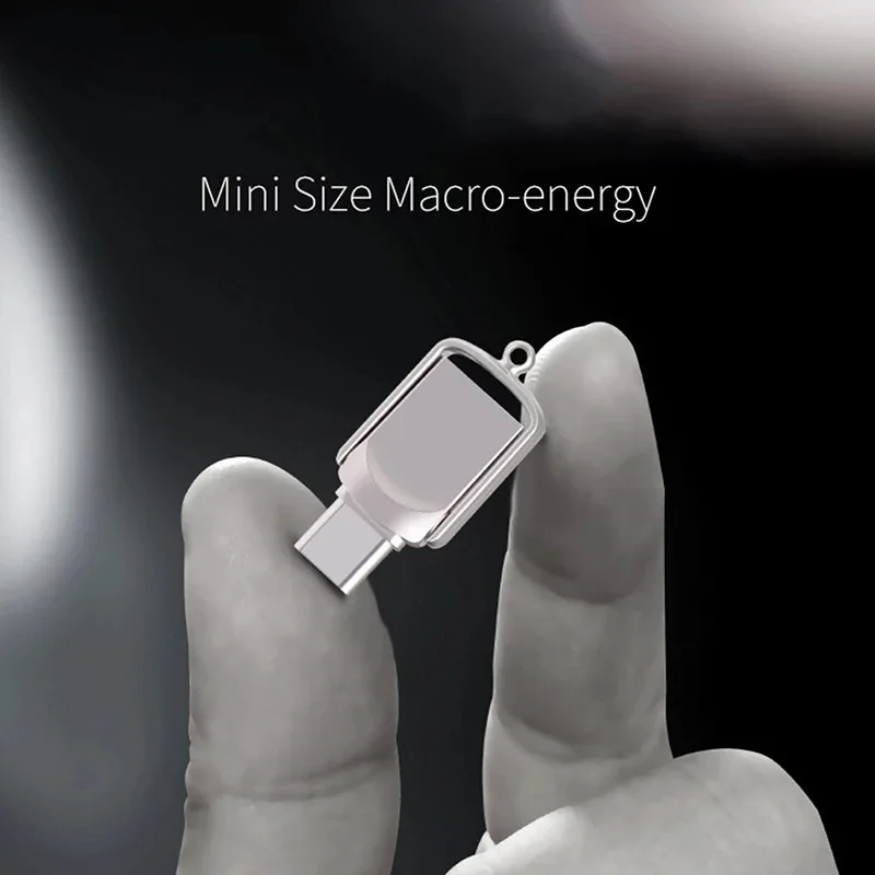 2 IN 1 USB3.0 128GB Flash Drive High Speed Pen Drive 64GB Type-C Interface Dual-Use Flash Memory Stick For Mobile Phone Computer