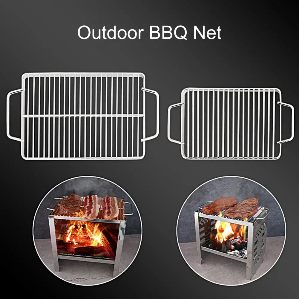 BBQ Grill Mesh Stainless Steel BBQ Grill Wire Net Barbecue Grid Camping Fish Cooking Outdoor Picnic Barbecue Grill Cooling Rack