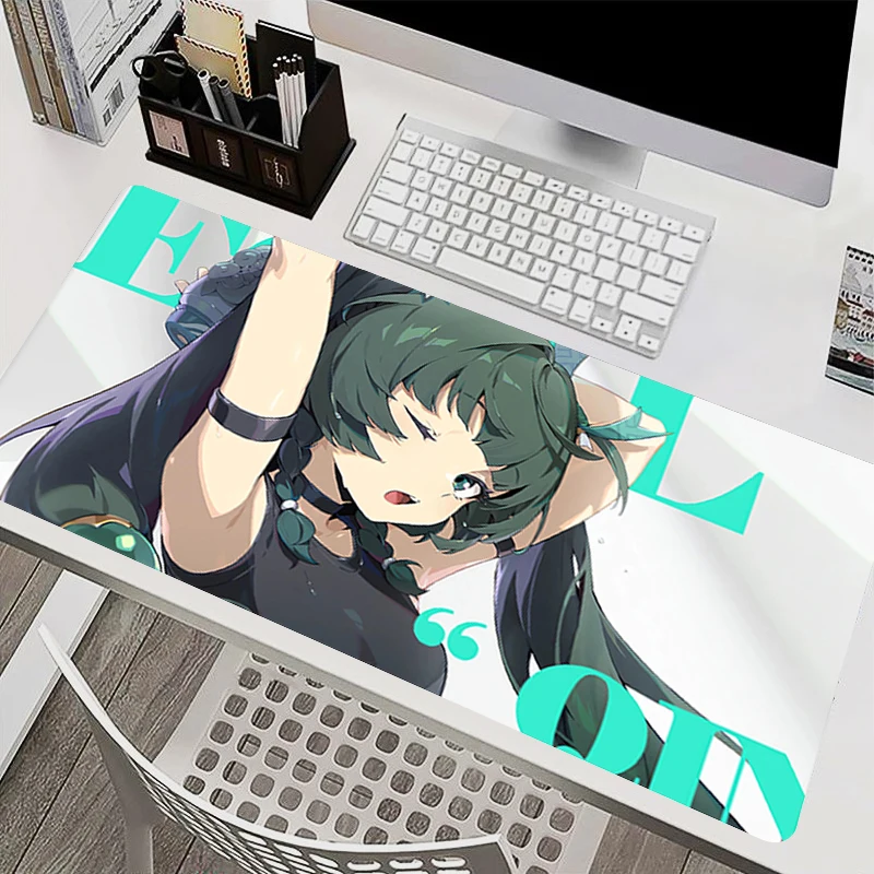 Gaming Mouse Pad Office Computer Keyboard Pad Z-zenless Zone Zero Qingyi kawaii Desk Mat E-sports Players Rubber Gamer Mousepad