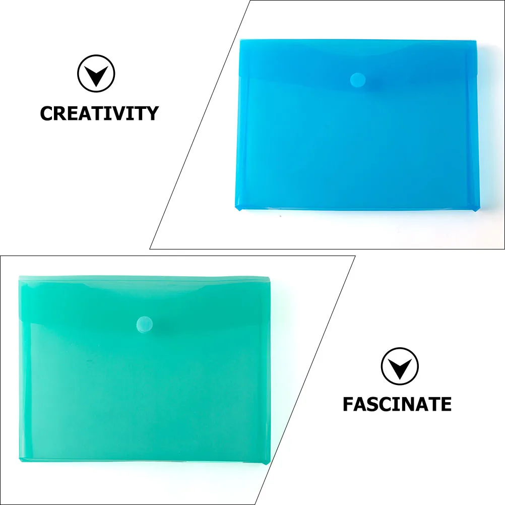 

7Pcs Document Folder File Pockets Colorful Plastic Snap Button Closure Large Capacity Organizer Bag for Office School