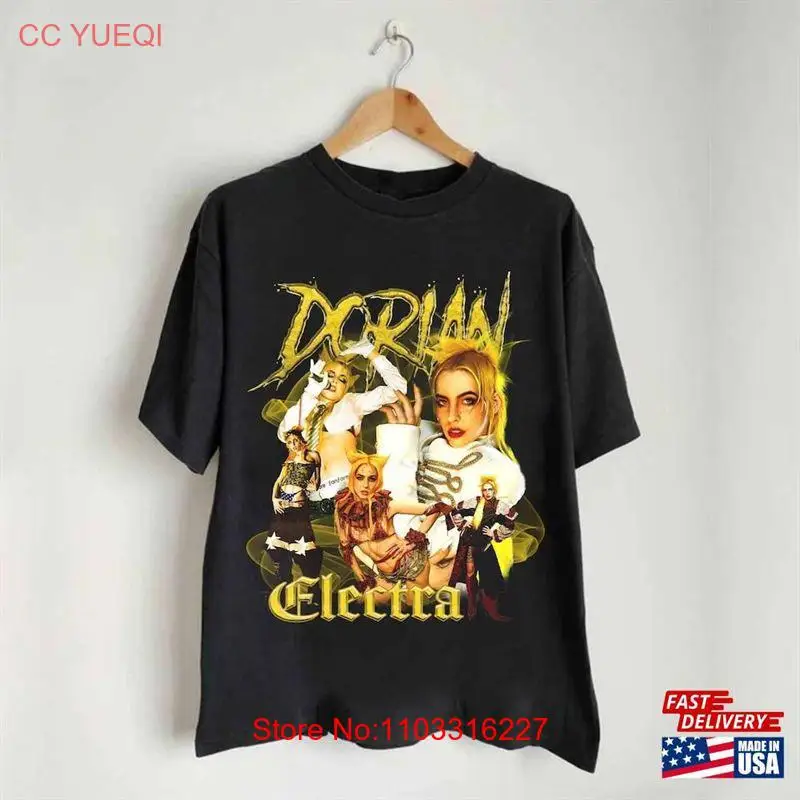 Dorian Electra Graphic Black Tee Shirt For Men Women Full Size S-2345XL BO336