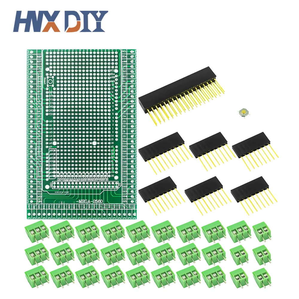 Compatible With MEGA2560 Double-side Prototype Screw Terminal Block Shield Board Kit For Arduino Mega 2560 / Mega2560