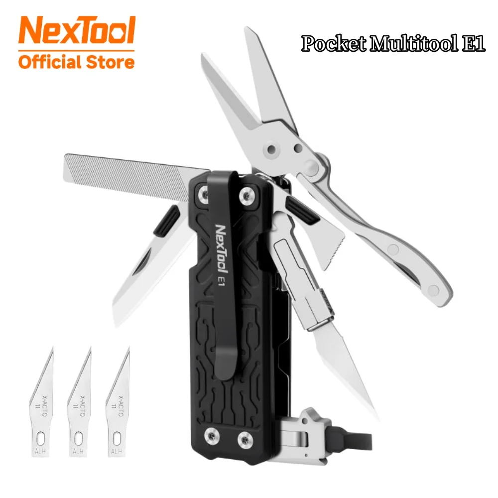NexTool Pocket Multitool E1 11 In 1 Folding Knife Scissors File Outdoor Hiking Camping EDC Equipment Folding Multitool Hand Tool