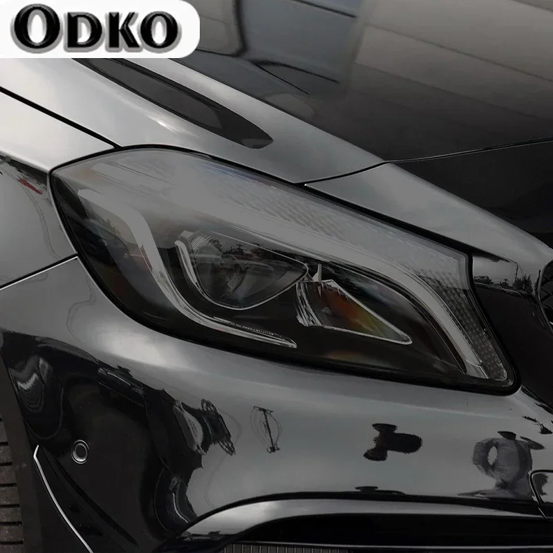 

For Mercedes Benz A Class W176 A45 AMG Car Headlight Protective Film Smoked Black Tint Wrap Vinyl Transparent TPU Sticker