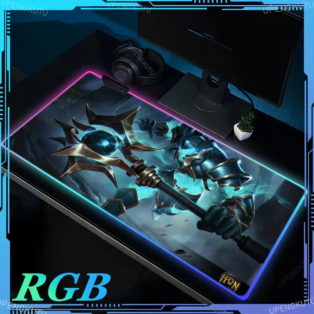

Classic_Heroes_Newerth Mouse Pad RGB Gaming Mousepad Colorful LED Luminous Table Gamer Computer Backlight Keyboard Accessories