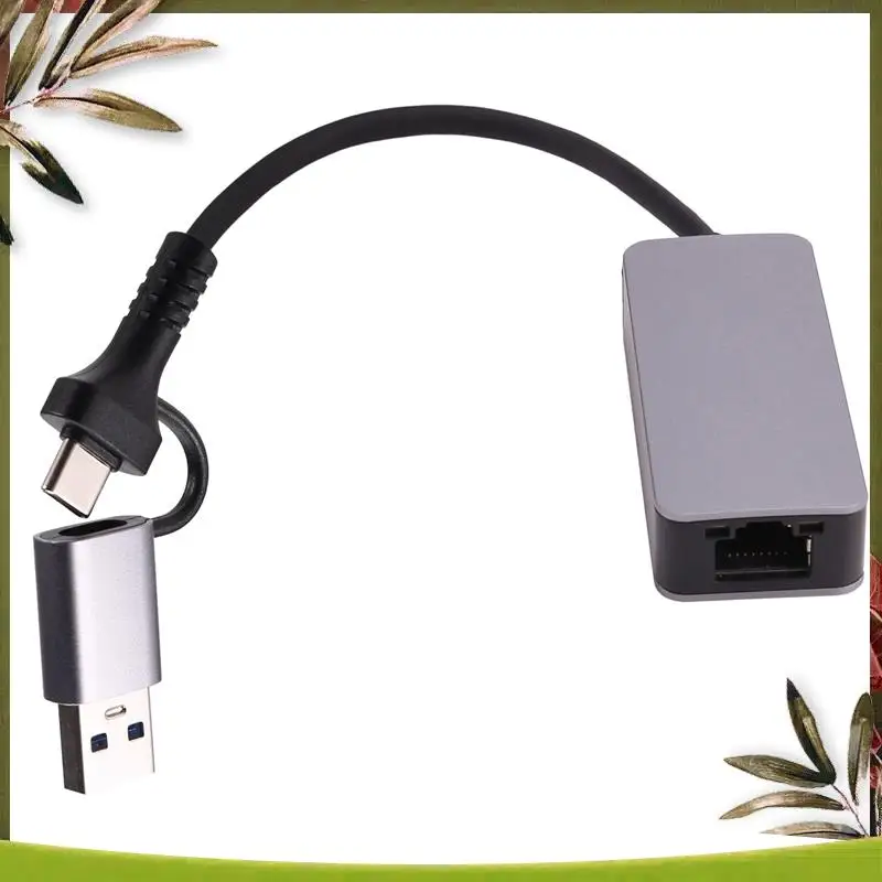جديد-2.5 جيجابت إيثرنت محول Type-C USB 3.0 إلى RJ45 LAN 2500Mbps عالية السرعة 2.5G بطاقة الشبكة لأجهزة الكمبيوتر المحمول NAS