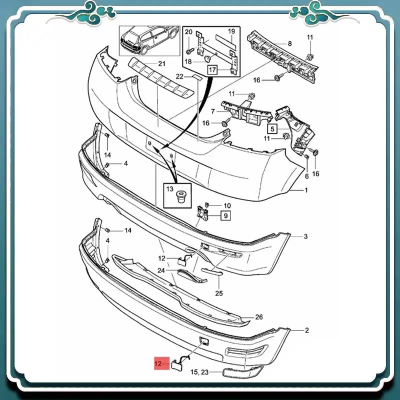 อะไหล่ฝาครอบตะขอเกี่ยวลากจูงด้านหลัง ABTU-Car รุ่น 39851147 สำหรับ Volvo C30 ปี 2008 2009 2010 ตะขอเกี่ยวลากจูงกันชนหลัง