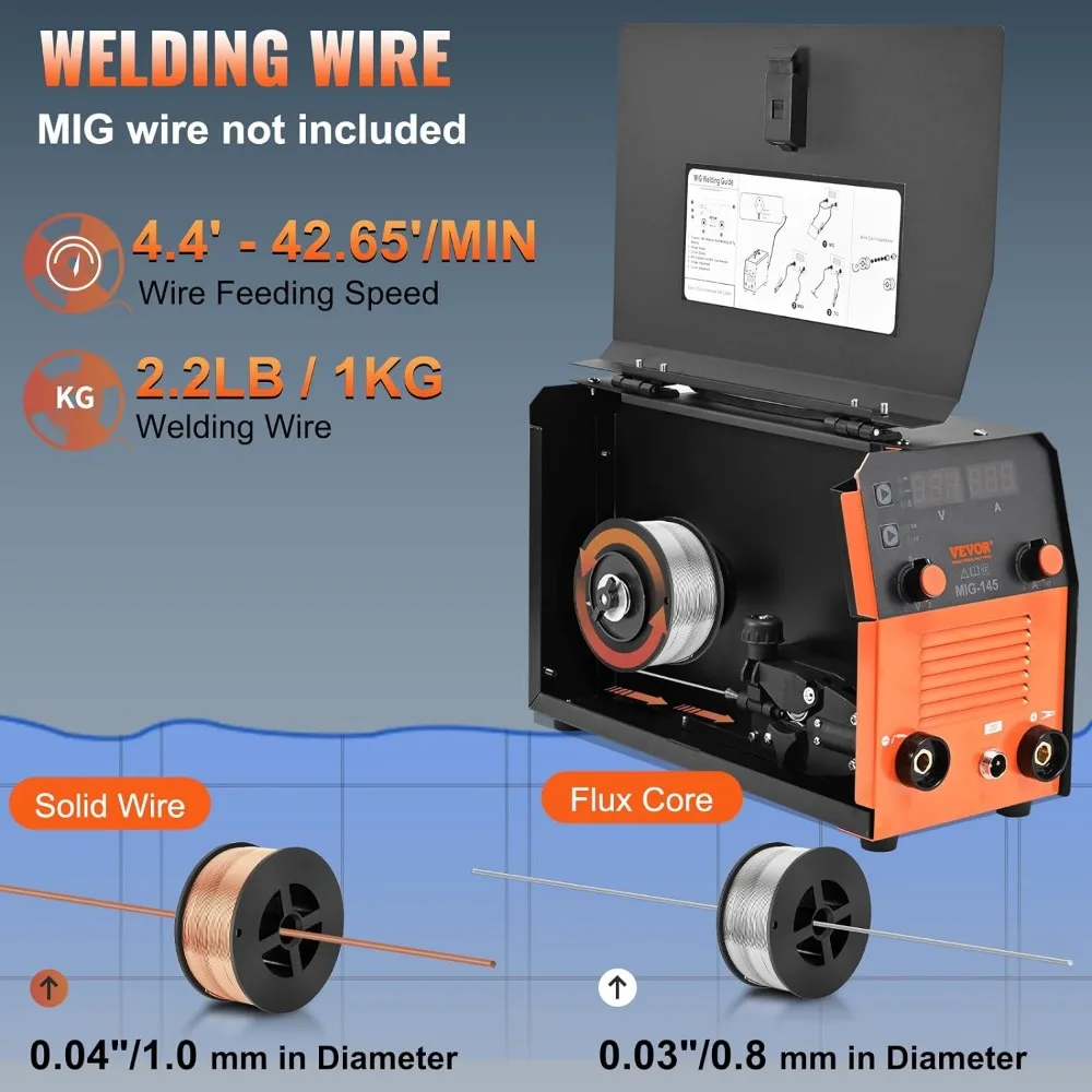 Imagem -06 - Máquina de Solda Portátil com Inversor Igbt e Tocha Mig em Flux Core Welder Levante Tig e Vara