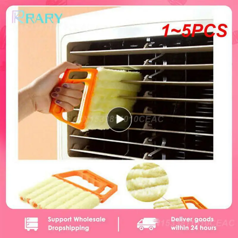 1~5PCS Multifunction Microfiber Window Cleaning Brush Air Conditioner Duster Cleaner with Washable Venetian Blind Blade Cleaning